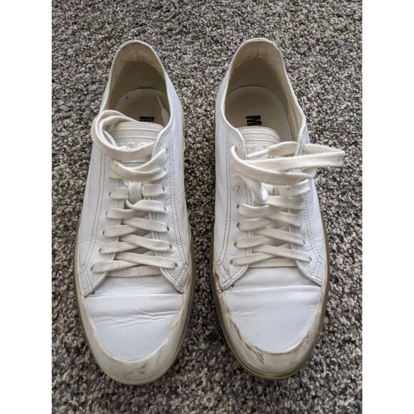 MSGM Sneakers Shoes Womens Size 8.5 White Leather Chunky Made In Italy - Picture 2 of 9